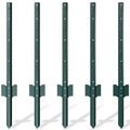 3FT Metal Fence Post, 5 Pack Heavy Duty Garden Fence Posts T Post, No Dig U-Post for Garden, Yard, Patio Fencing - size: 3FT-5PCS Integral