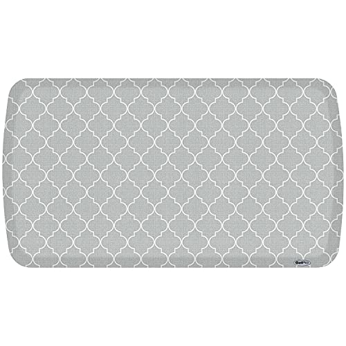 GelPro Elite Trellis Light Grey Kitchen Comfort Mat, 20" x 36 - color: Trellis Light Grey, size: 36"L x 20"W x 0.8"Th