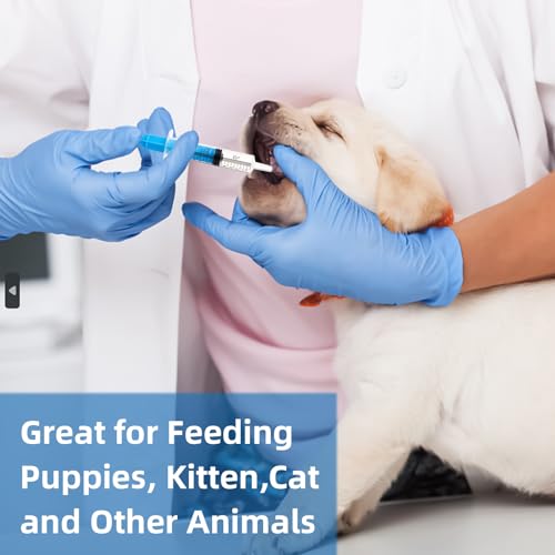 40pcs 10ml Syringes with Caps for Industry Lab Pet Feeding (Blue) - color: Blue, size: 10ml-40Pack