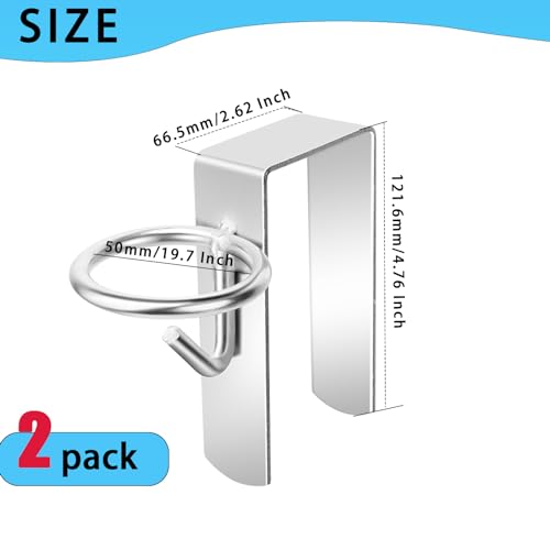 2 Pcs Water Bucket Hook Heavy Duty Portable Equestrian Bucket Hooks Hangers for Horse Livestock,Hang on Stall Walls or Doors