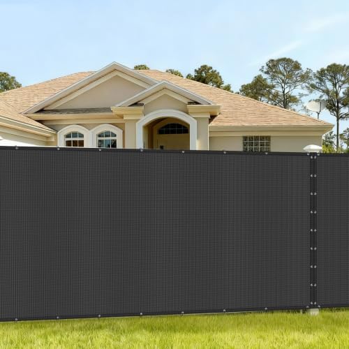 Buzzbazaar 4' x 50' Black Heavy Duty Privacy Fence Screen Ultra - Commercial Grade Shade Cover with Brass Grommets, Outdoor Wind Block & Yard Barrier, Customizable Size