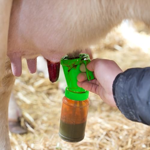 Blisstime Teat Dip Cup (Green) Non Reflow Nipple Cleaning Disinfection Dip Cup for Cow Sheep Goat - color: Green
