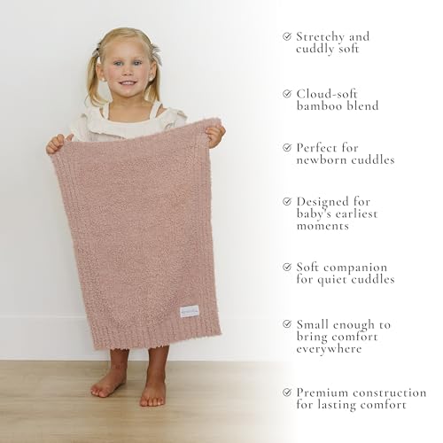 Saranoni Bamboni Baby Blanket | Luxury Plush Super Soft Blanket | Breathable Comfort Infant Baby Blankets for Boys & Girls | Pink, Mini - 15” x 20” | Luxury infant blanket featuring cloud-like softness, lightweight warmth, and a 15 x 20 inch size for ever