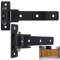 13" Heavy Duty Strap Gate Hinges,900LBS Load Capacity,Thickened Solid Steel | 2Pcs Built-in Ball Bearing T Hinge for Smooth Swing,Bolt or Weld-On Wooden/Metal Gate,Garden Fence Shed Barn Gate(Patent) - size: Large-L