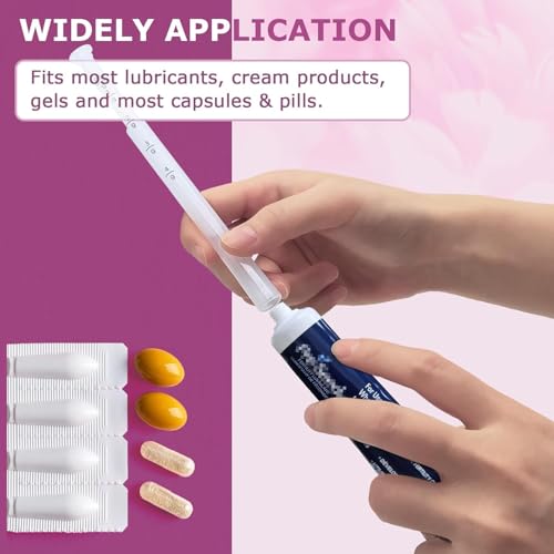 Disposable Vaginal Applicators – Updated with Dosage Markings, Individually Wrapped for Hygiene, Fits Most Lubricants, Creams & Gels, Feminine Care Essentials (120 Pack) - size: 120 Pack