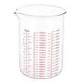 High Borosilicate Glass Measuring Cup-V-Shaped Spout，Glass Measuring Beaker for Kitchen or Restaurant, Easy to Read, 2000 ML (64 Oz, 8Cup) - size: 2000ML(64OZ)