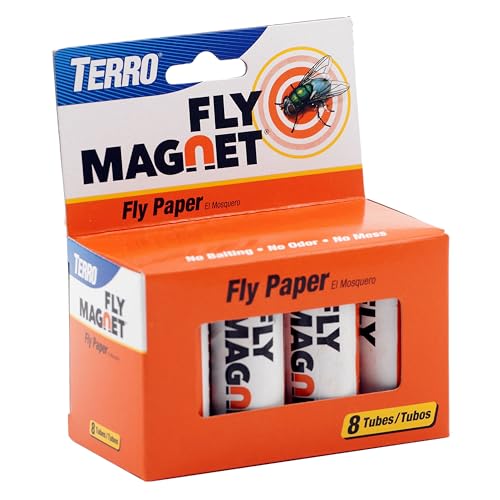 TERRO T518 Fly Magnet Indoor Housefly, 8 Count Pack, Sticky Fly Trap Indoor Hanging - size: 1 Pack