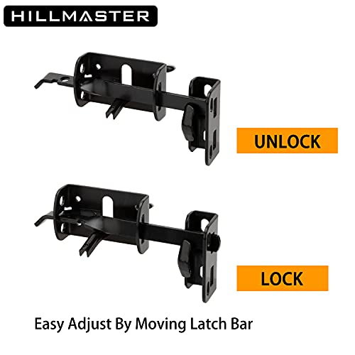 Thumb Gate Latch for Wooden Fence, Self Closing Gate Fence Latch with Decorative Handle, Heavy Duty Door Latch Gate Lock Hardware Kit for Outdoor Garden, Pool, Metal Gate, Vinyl Fence, Black Finish