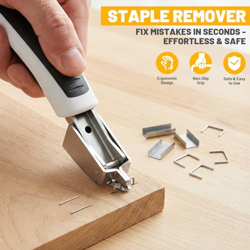 BATAVIA Electric Staple Gun, 2 in 1 Cordless T50 Stapler & Brad Nailer Kit with Remover and 2000PCS Staples Nails, 2000mAh Battery Powered, 4V Electric Stapler for Upholstery, Wood, DIY Home Projects