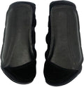 Jeereal Brushing Horse Boots Equine Boots | Protective Gear and Training Equipment | Neoprene,Waterproof Cloth and Genuine Leather Made of (Black, Full (Large)) - color: Black, size: Full (Large)