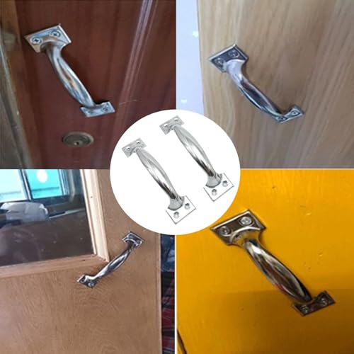 WenTigDY 2 PCS 5.9" Garage Door Handle Gate Handle Door,Gate Handle Pulls,Stainless Steel Handle Gate Screen,Fence Gate Handles,for Outdoor, Drawer & Garage
