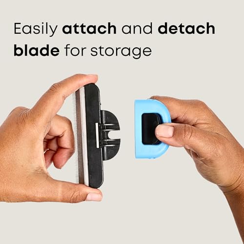 Short Hair Deshedding Brush for Dogs & Cats - Grooming Comb | Short-hair Deshedder Grooming Comb for Dogs and Cats to Loosen and Remove Shedding Fur