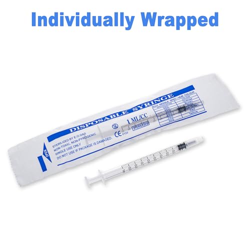 12pack 1ml Syringes Without Needle Plastic for Liquid, Measuring, Ink Refilling, Oil, Liquids Glue Applicator, With Cap - style: 1ML
