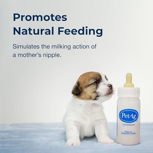 Pet-Ag Nurser Bottle - 4 oz, Pack of 4 - Promotes the Natural Feeding of Liquids - Designed for Larger Animals - Durable & Easy to Clean