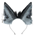 Handmade Wolf Ears Headband Fox Ear Hairband Wolf Cosplay Props - color: C Gray