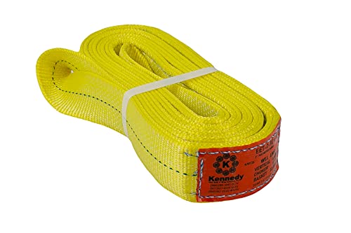 Kennedy Wire Rope & Sling Co. 2" x 9' 2-Ply Twist Eye Polyester Lifting Sling (Various Sizes in Listing) Made in The USA - color: 2" 2-Ply Twist Eye (Type 4), size: 2" x 9'