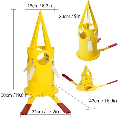 Big Bag Dispenser Bulk Bag Unloader Big Bag Animal Feed Unloader for Warehouse Farm Home Use (Yellow + Red) - color: Yellow + Red