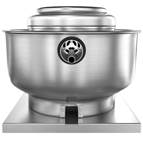 Restaurant Canopy Hood Grease Rated Exhaust Fan- Food Truck High-Speed Direct Drive Centrifugal Upblast Exhaust Fan 0.5HP 110 Volt Single Phase Motor 1900-2600 CFM - size: 0.5HP