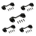 3” Barn Door Lock Gate Latch 5 Pack,Privacy Hook and Eye Latch, Easy Lock for Wooden Fence, Screen Door, Outdoor Fence, Black - size: 3 inch -5pcs