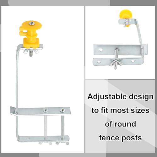 24pcs Electric Fence Insulator Tube Post Insulator for Chain Link Round or Square Tubing T Post Extended Wire Holders for Chain Link and T & U Posts Tubing Farm and Ranch Fence Systems