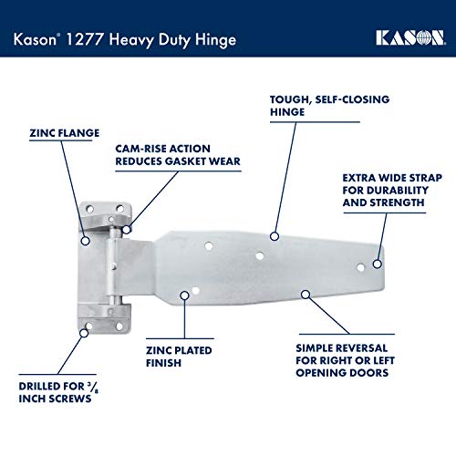 Kason 1277 Series Heavy Duty Hinges, Pack of 2, Flush Offset, 11277T00004