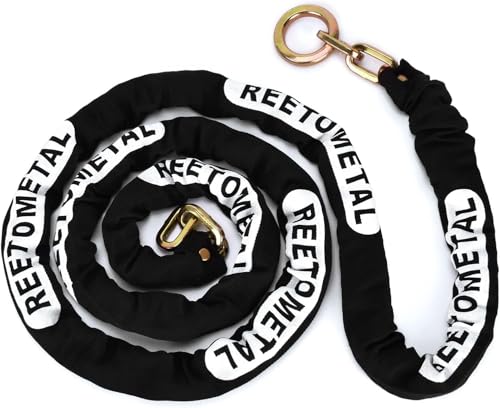 Heavy Duty Security Chain, 10FT x 3/8" Thick | Hardened Steel, Cut Proof, Anti-Theft Lock Chain, For Motorcycles, Bikes, ATVs, Trailers, Containers - size: 10ft chain without lock