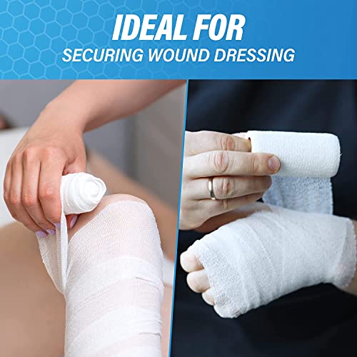 Gauze Rolls – Rolled Gauze- Medical Tape Included - Flexible, Stretchable – 3” x 4.1 Yards Bandage Wrap for Wound Dressing –20 Rolls. - size: 3" Pack of 20 Rolls