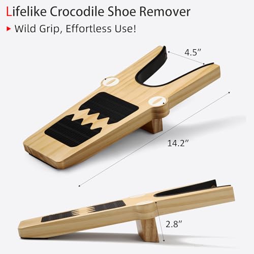 Wooden Boot Jack - Extra Wide Boot Puller Remover For Men,Woman, Elderly, Handicap and Disabled, Ideal for Cowboy Boots, Work Boots & Shoes, One Size Fits All
