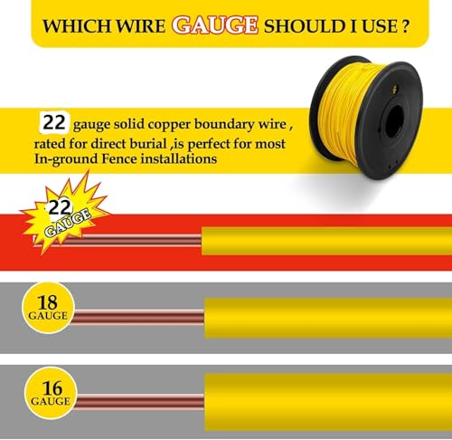 Underground Electric Dog Fence Wire, Compatible for Pet System Wireless | 500 Feet Underground Insulation Fence Coil, Universal Pet Fence Containment System | Boundary Wire Fence for Pet
