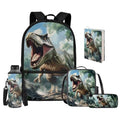 Upetstory Dinosaur Backpack for Kids Girls Boys School Bag Set Elementary Kindergarten Preschool Bookbag with Lunch Box Pencil Case Water Bottle Sleeve Book Cover Travel Cycling Holiday - color: Dinosaur