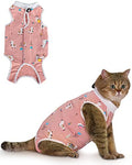 ANWA Cat Recovery Suit - Breathable Cat Onesie for Cats After Surgery Female, Kitten Surgery Recovery Suit Female Abdominal Wounds - color: Alpaca, size: Small