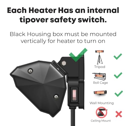 Heat Storm HS-1500-TT Infrared, 7 ft Cord, Tripod + Heater, Black - style: Heater + Tripod