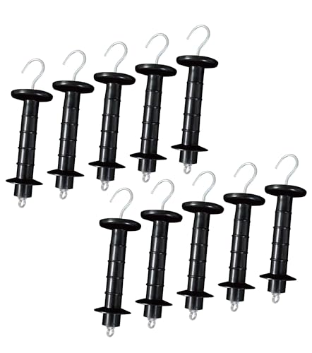 Insulated Fence Plastic Gate Handle, 10PCS Handle Heavy Duty Electric Fence Gate Handle, Black - color: Black, size: PK10