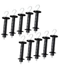 Insulated Fence Plastic Gate Handle, 10PCS Handle Heavy Duty Electric Fence Gate Handle, Black - color: Black, size: PK10