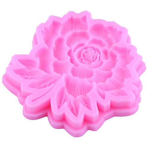 Mujiang Flower Silicone Mold Peony Rose Daisy Flower Fondant Mold Set of 4 | Flower Chocolate Candy Mold Wedding Birthday Cupcake Topper Cake Decorating Polymer Clay Resin Gum Paste - color: Style L