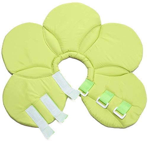 Dogs Cats Medical Grooming Pet E-Collar Recovery Remedy Protective Dog Lick Caught Soft Sponge Adjustable Postoperative Kit for Small and Medium Dog (Green, M (neck's Girth 10.6" to 11.4")) - color: Green, size: M (neck's girth 10.6" to 11.4")
