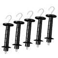 Insulated Fence Plastic Gate Handle, 5PCS Handle Heavy Duty Electric Fence Gate Handle, Black - color: Black, size: PK5