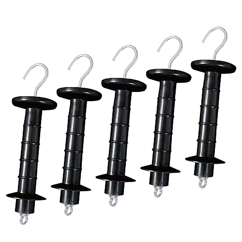 Insulated Fence Plastic Gate Handle, 5PCS Handle Heavy Duty Electric Fence Gate Handle, Black - color: Black, size: PK5