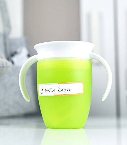 Bottle and Food Labels, Write-On, Freezer Safe, Self-Laminating, Waterproof Kids Name Labels for Baby Bottles, Sippy Cup for Daycare School, Dishwasher Safe (Playful Patterns) - color: Playful Pattern