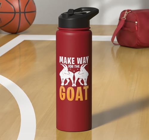 Make Way For The Goat Goats Stainless Steel Insulated Water Bottle - color: Red