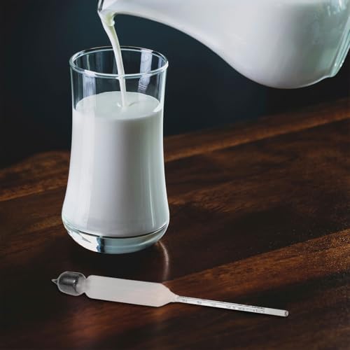 Milk Density Meter 2-Pack Lactometer for Milk and Goat Portable Hydrometer for Kitchen Liquid Measurement Precise Tester for Various Liquids 6.69 in