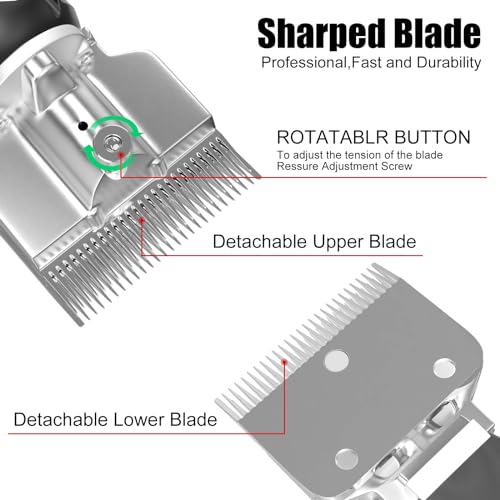 Horse Clippers,600W Professional Electric Horse Grooming Kit, Shaving Equine Clippers for Horses Goat Cattle Large Thick Coat Animals,6 Speeds Heavy Duty Farm Livestock Haircut Trimmer - size: HorseClippers