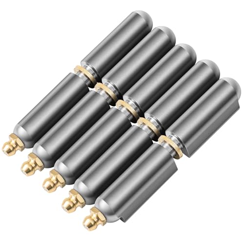 Zonon 5 Pcs 3 Inch BBQ Smoker Bullet Weld on Bullet Hinge Carbon Steel Weldable Barrel Hinges Heavy Duty for Swing Door Trailer Ramp - color: Zerk, size: 3 Inch