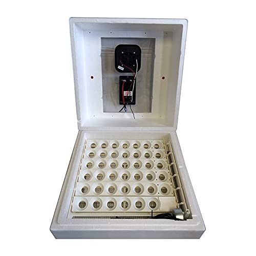 Farm Innovators Model 2450 Pro Series Digital Circulated Air Egg Incubator with Automatic Egg Turning and Humidity Control, 41 Egg Capacity | 4 dozen egg capacity; auto turner; integrated fan; digital display w/temperature, humidity, days to hatch; large