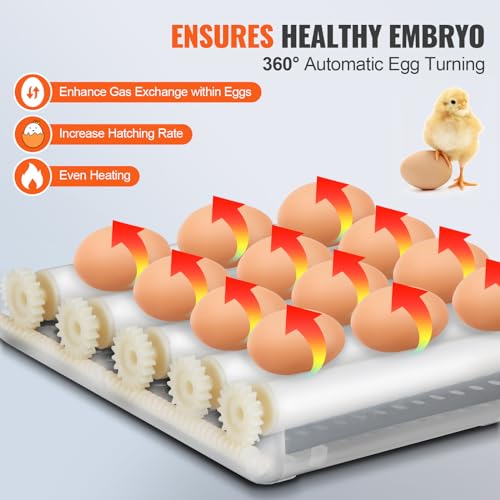 VEVOR 360° Automatic Egg Turner Egg Incubator (12 Egg)