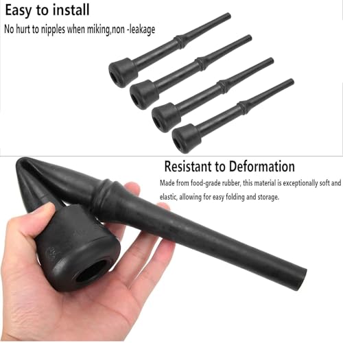 4PCS Milking Machine Liners,Black Soft Rubber Milking Liner Replacement,Milking Liner Tool for Livestock Breeding Industry Cow Milking Machine