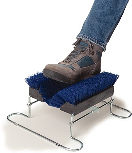 SPARTA 4042414 Spectrum Plastic Shoe Brush, Boot Brush, Shoe Polish Brush With Non-Absorbent For Cleaning, 16.5 X 14.75 X 7 Inches, Blue | Spectrum, Polypropylene Bristles, Chrome Steel Frame, 16 x 8.625 Inch Mounting Holes, FDA-Compliant Materials - colo