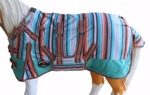CHALLENGER 1200D Miniature Weanling Donkey Pony Horse Foal Winter Blanket - color: Fiesta Serape, size: 50 Inches