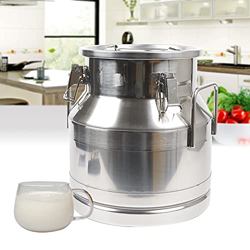 12L 3.16 Gallon Milk Can Stainless Steel Milk Bucket Wine Pail Bucket Versatile Milk Can Wine Bucket Liquid Storage Milk Transport Can Tote Jug with Sealed Lid Heavy Duty and Carry Handle - size: 12L 3.16 Gallon
