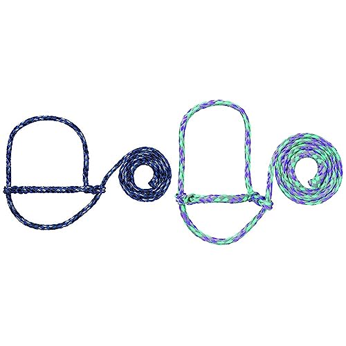 Weaver Leather Poly Rope Sheep Halter, Blue/Black/Gray & Livestock Poly Rope Sheep Halter, Gray/Lavender/Mint
